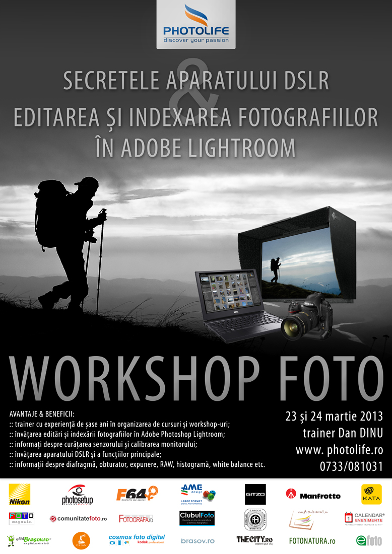  ADOBE LIGHTROOM si SECRETELE APARATUL DSLR – workshop-uri intensive cu Dan Dinu la Brasov