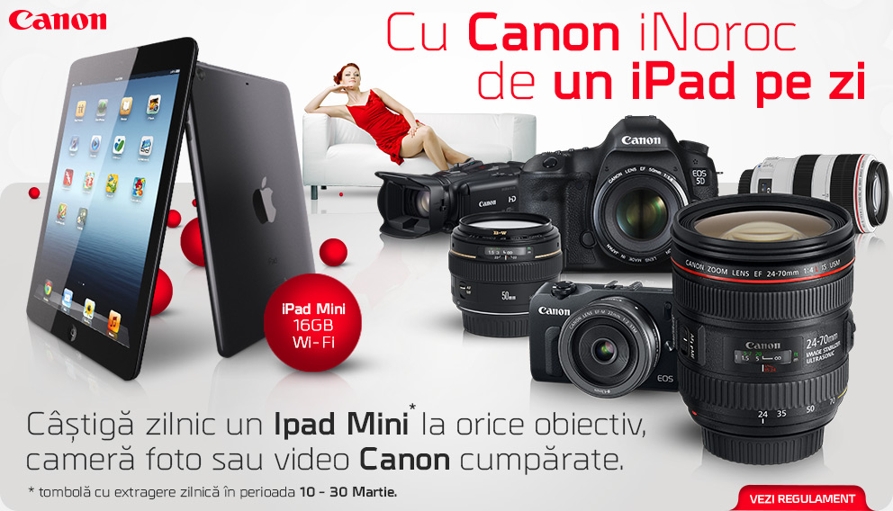  Cu Canon iNoroc de un iPad pe zi – lista câştigătorilor