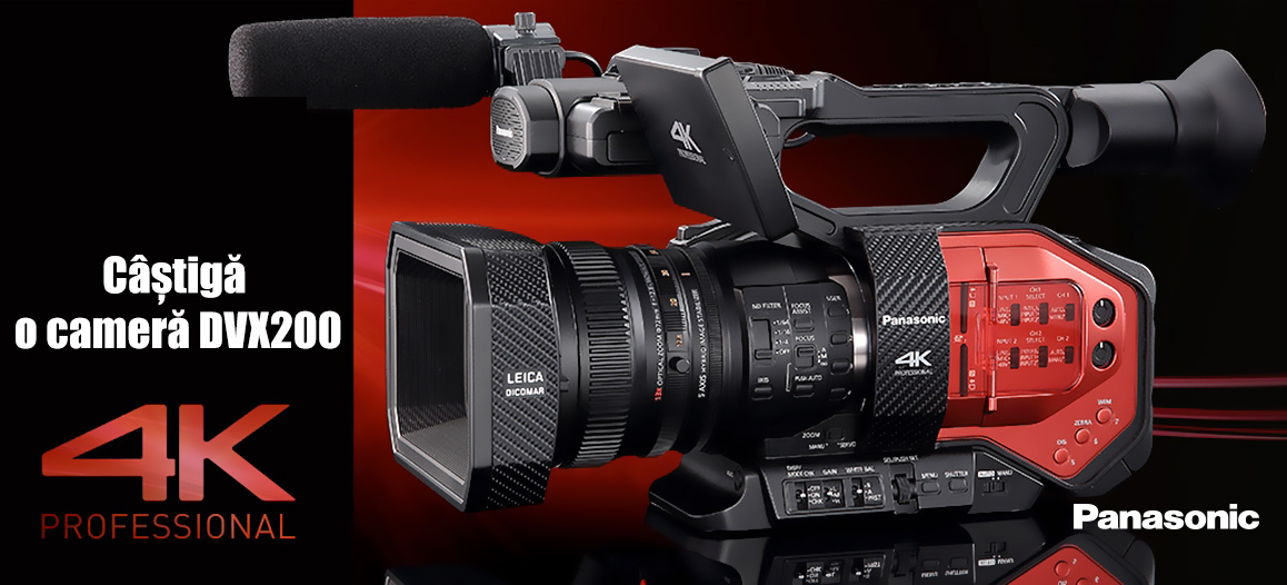  Câștigă o cameră video 4k de la Panasonic!