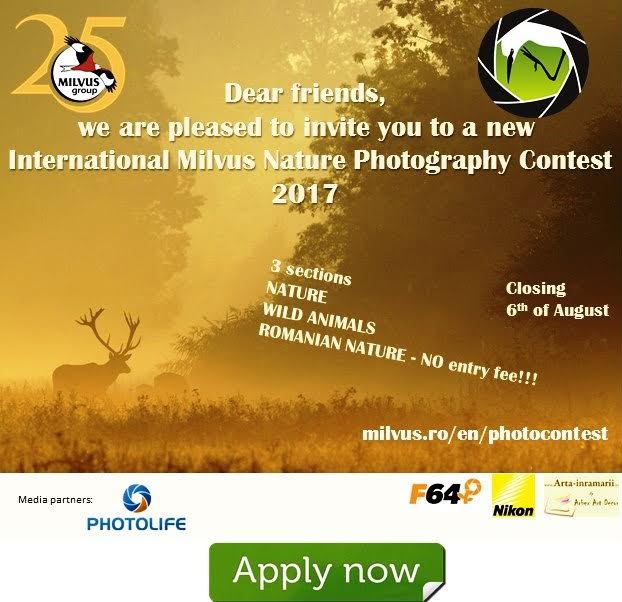 Concursul Internațional de Fotografie de Natură „Milvus”!