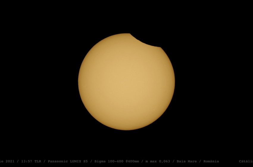  Astrofoto pe timp de zi – Eclipsa mică de la Baia Mare
